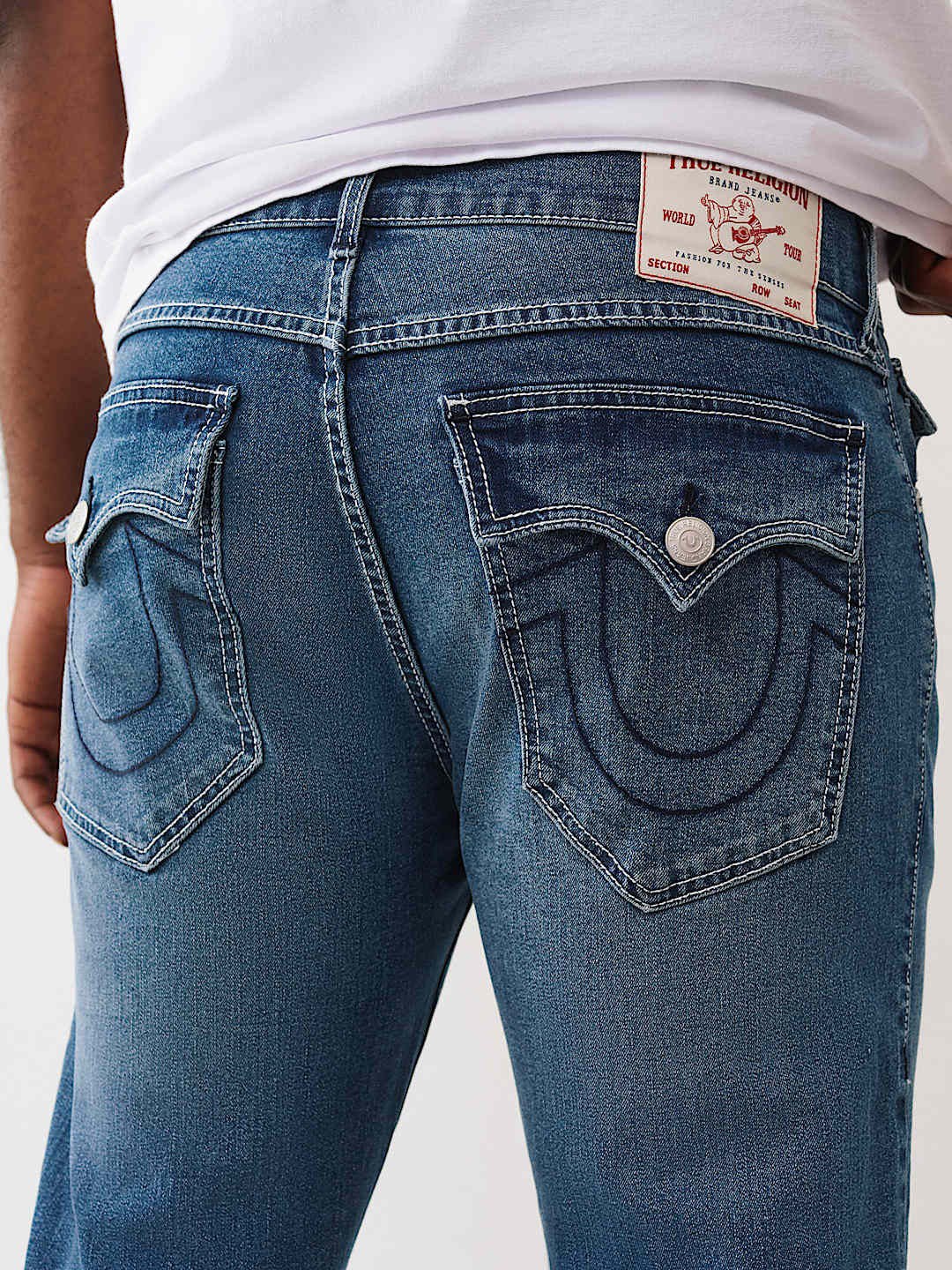 Men indigo blue sn ricky straight fit jeans