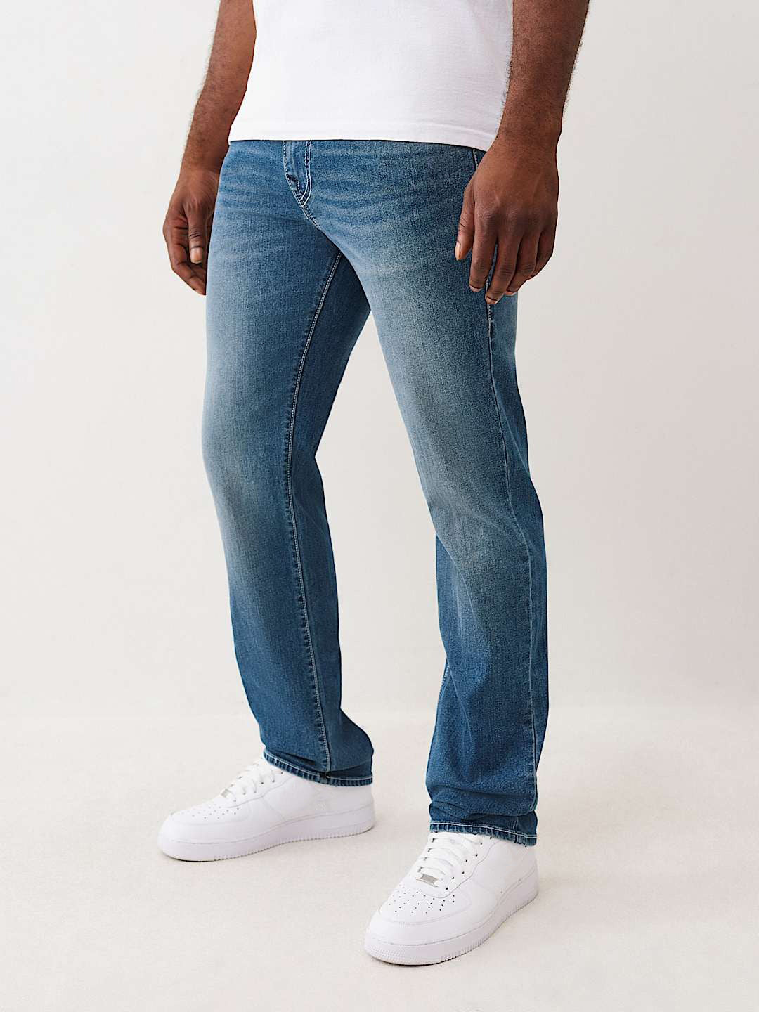 Men indigo blue sn ricky straight fit jeans