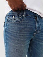 TRUE RELIGION Men Indigo Blue SN Ricky Straight Fit Jeans