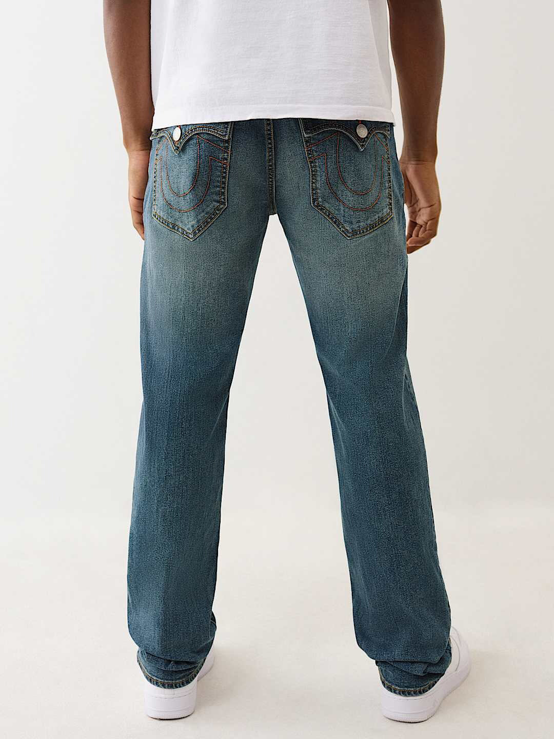Men indigo blue sn ricky straight fit jeans