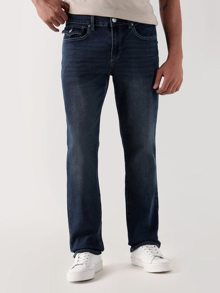 TRUE RELIGION Men Navy Blue SN Straight Fit Jeans