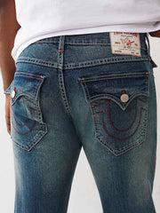 True Religion Men SN, Patch Work Billy Bootcut Fit Light Wash Jeans
