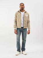 TRUE RELIGION Men Beige High Neck Jacket