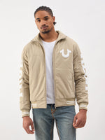 TRUE RELIGION Men Beige High Neck Jacket