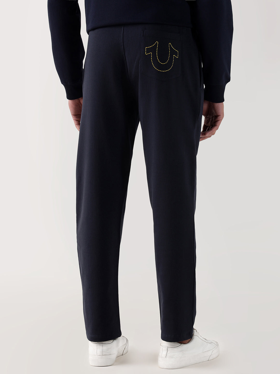 Men navy blue relaxed fit sweatpant