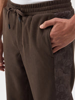 TRUE RELIGION Men Brown Quilting Relaxed Fit Sweatpant