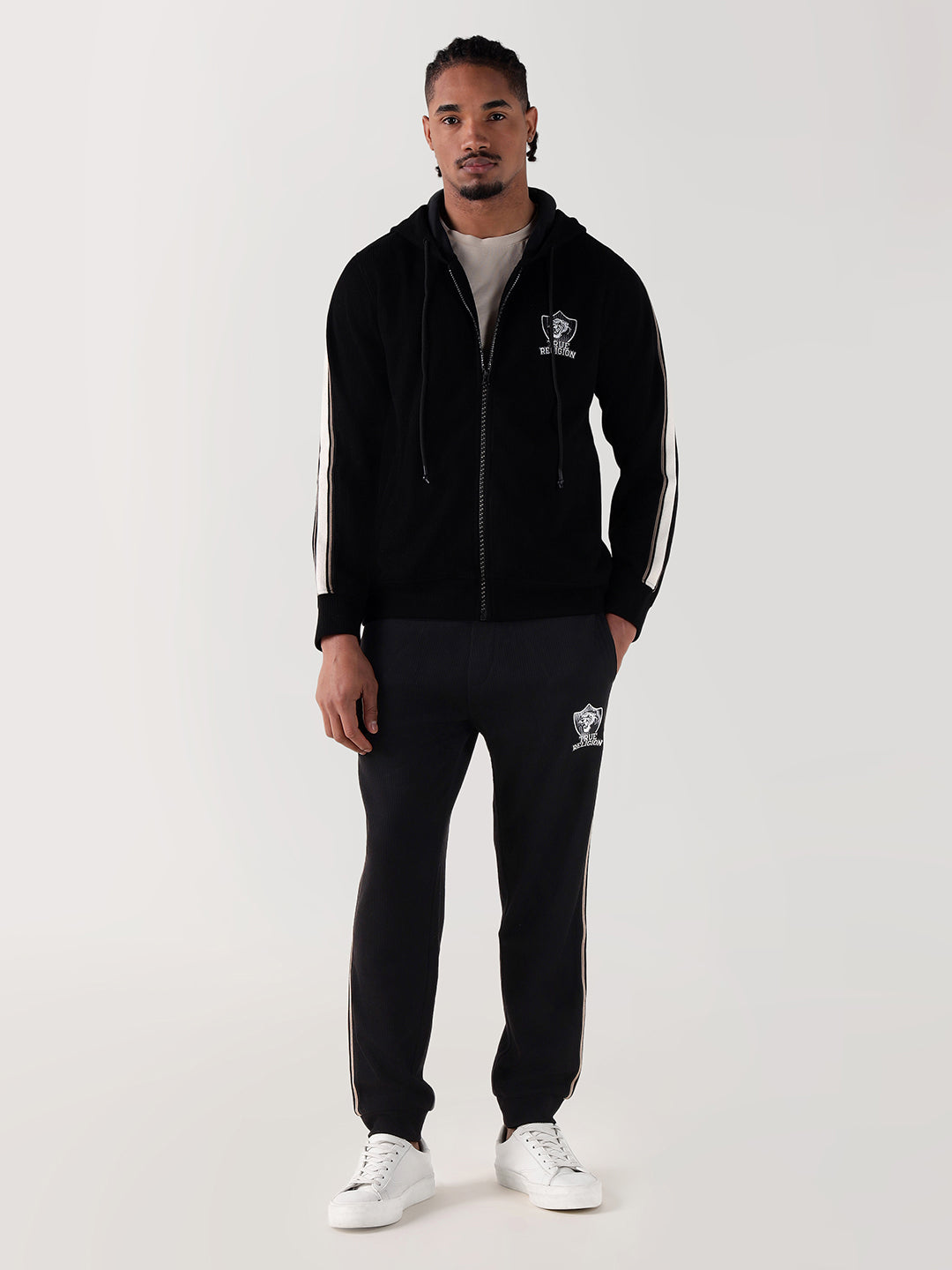 Men black relaxed fit sweatpant