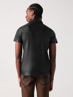 True Religion Men Black Solid Polo Tshirt