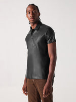 True Religion Men Black Solid Polo Tshirt
