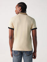 True Religion Men Cream Solid Polo Tshirt