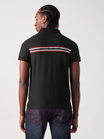 True Religion Men Black Solid Polo Tshirt