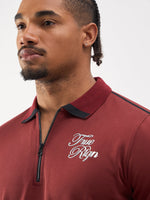 TRUE RELIGION Men Red Regular Fit Polo T-Shirt