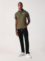 True Religion Men Green Solid Polo Tshirt