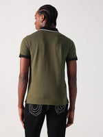 True Religion Men Green Solid Polo Tshirt