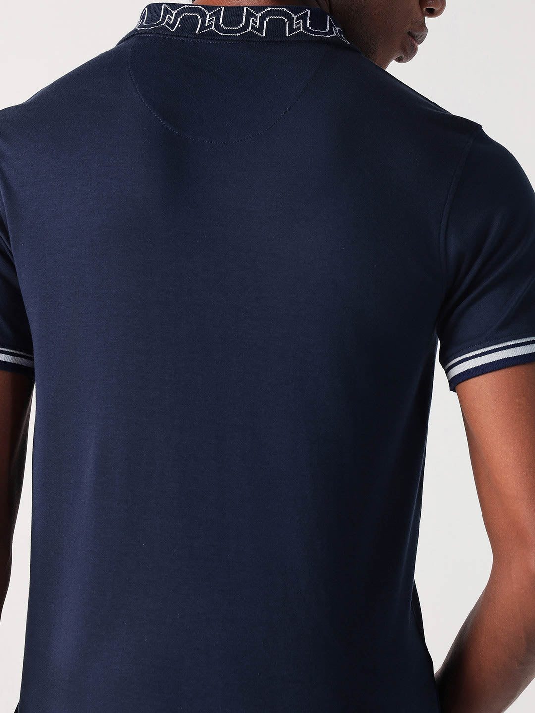 True Religion Men Blue Solid Polo Tshirt