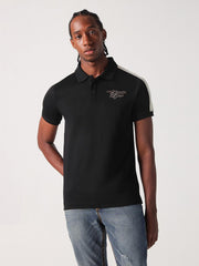 True Religion Men Black Solid Polo Tshirt