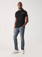 True Religion Men Black Solid Polo Tshirt