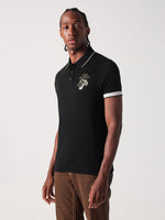 True Religion Men Black Solid Polo Tshirt