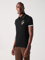 True Religion Men Black Solid Polo Tshirt