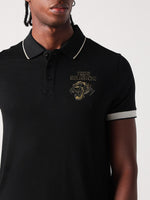 True Religion Men Black Solid Polo Tshirt