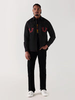 TRUE RELIGION Men Black Regular Fit Shirt