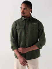 TRUE RELIGION Men Green Regular Fit Shirt