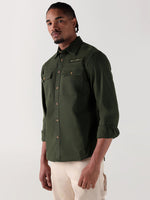 TRUE RELIGION Men Green Regular Fit Shirt