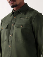 TRUE RELIGION Men Green Regular Fit Shirt