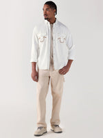 TRUE RELIGION Men White Regular Fit Shirt