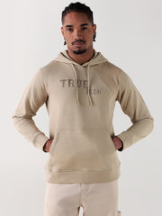 TRUE RELIGION Men Beige Embroiderery Regular Fit Hoodie