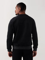 TRUE RELIGION Men Black Logo Round Neck Regular Fit Sweatshirt