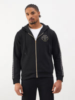 TRUE RELIGION Men Black Hooded Sweatshirt