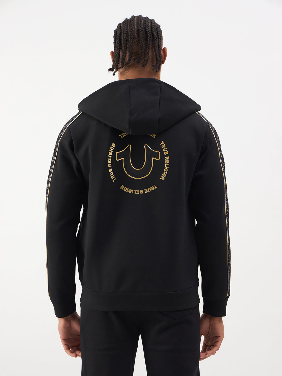 Men black hooded sweatshirt