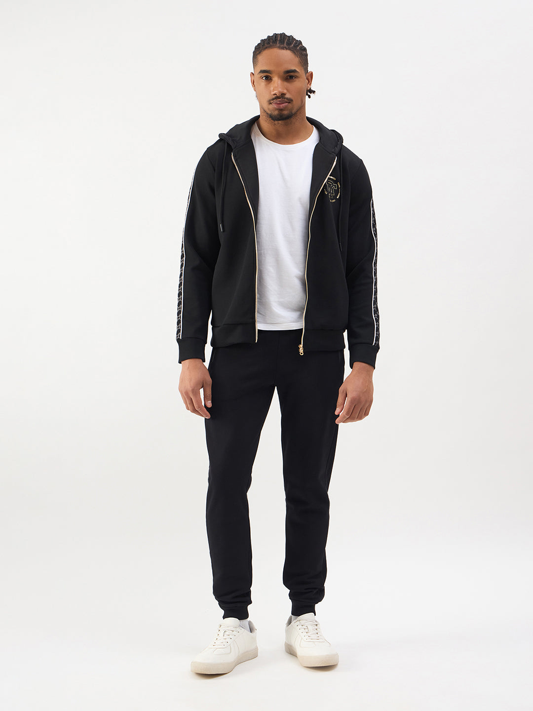 Men black hooded sweatshirt