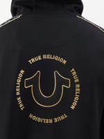 TRUE RELIGION Men Black Hooded Sweatshirt