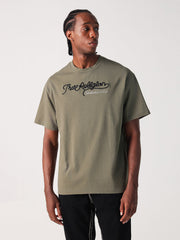 True Religion Men Green Solid Round Neck Tshirt