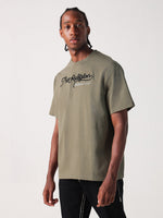 True Religion Men Green Solid Round Neck Tshirt