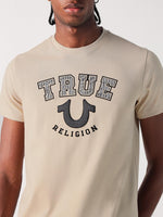 True Religion Men Beige Graphic Round Neck Tshirt