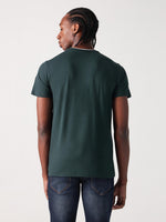 True Religion Men Green Solid Round Neck Tshirt