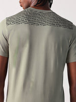True Religion Men Green Solid Round Neck Tshirt