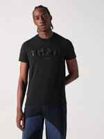 True Religion Men Black Solid Round Neck Tshirt
