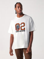 True Religion Men Off White Solid Round Neck Tshirt