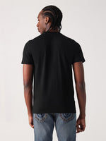 True Religion Men Black Solid Round Neck Tshirt