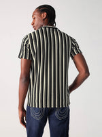 True Religion Men Multi Striped Round Neck Tshirt