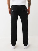 TRUE RELIGION Men Black Rocco SN Distressed Slim Fit Jeans