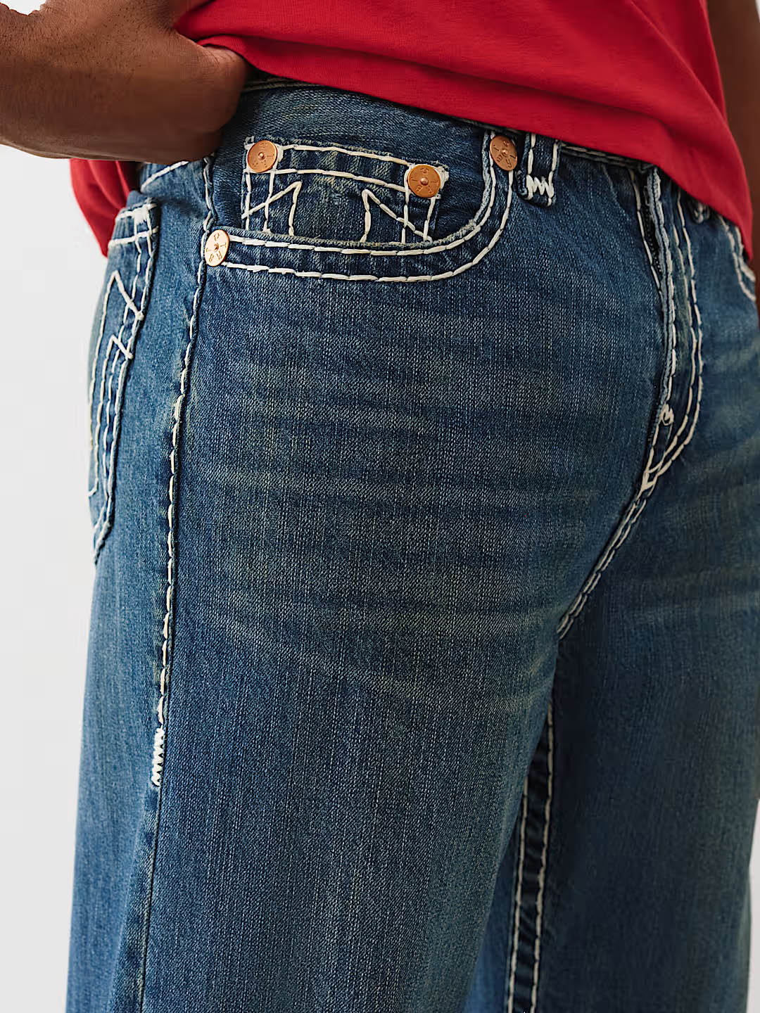 Men blue flap vinny super t relaxed fit jeans