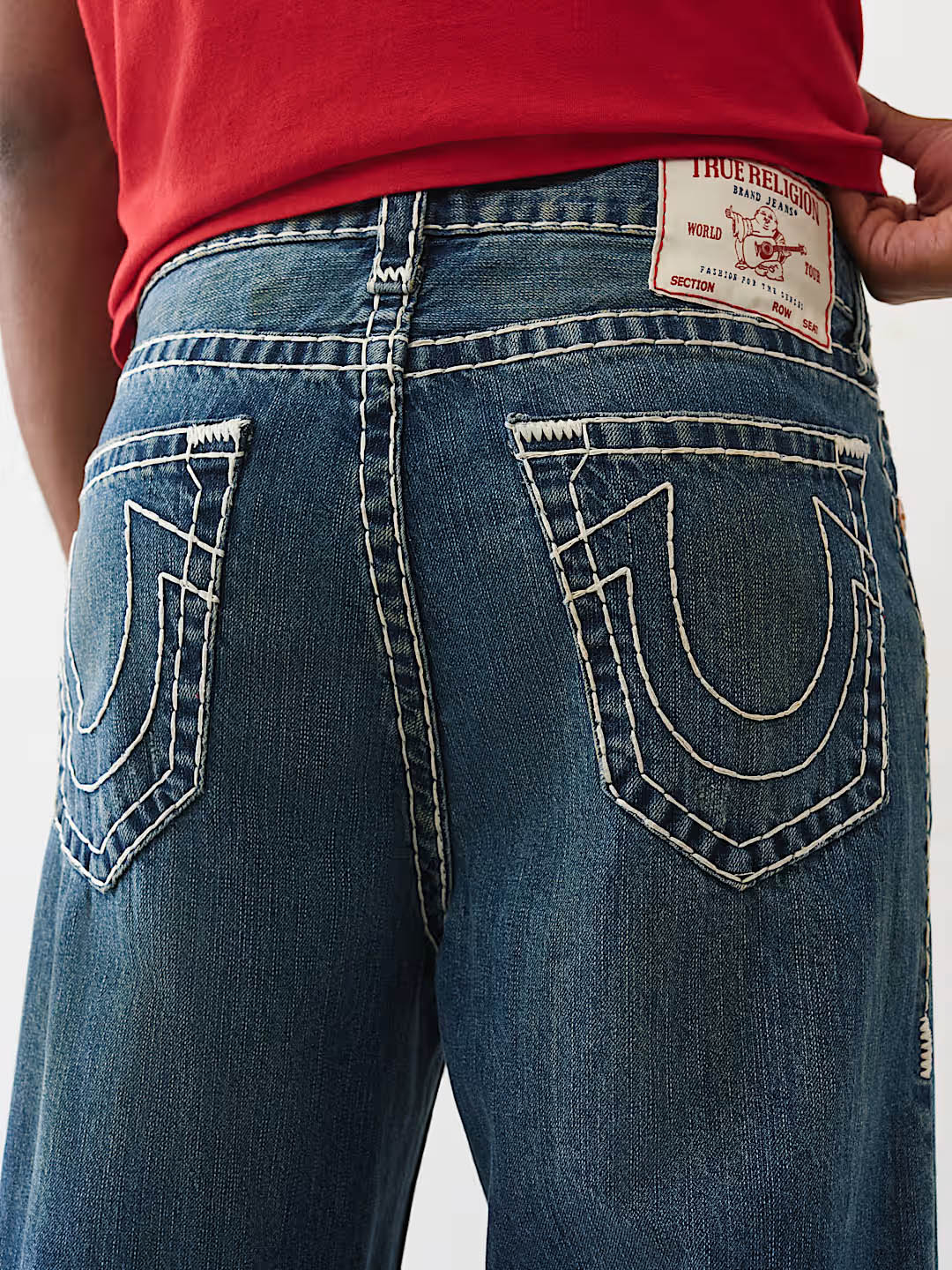 Men blue flap vinny super t relaxed fit jeans