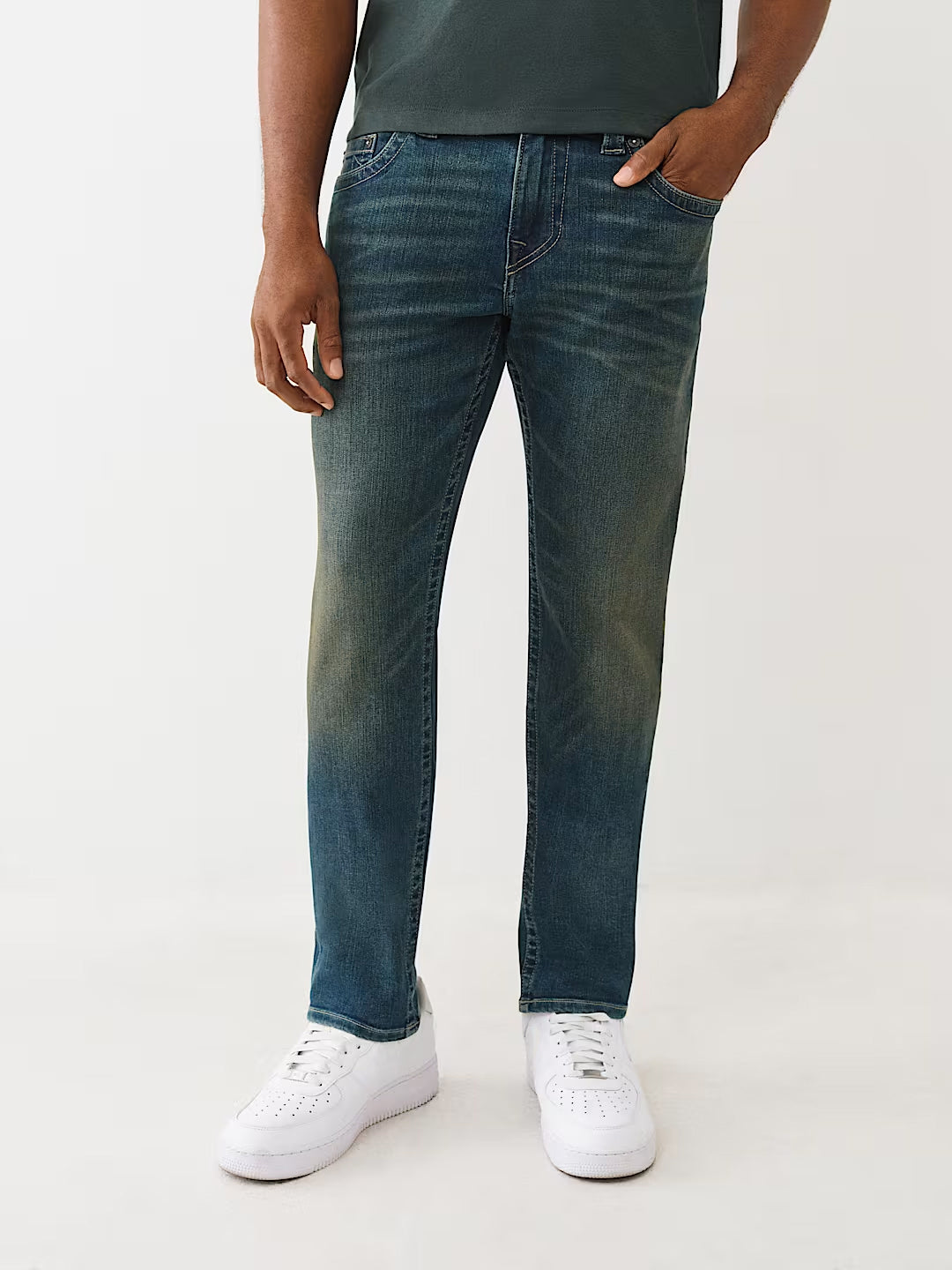 TRUE RELIGION Men Blue Rocco SN Slim Fit Jeans