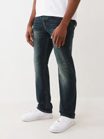 TRUE RELIGION Men Dark Blue Ricky SN Straight Fit Jeans