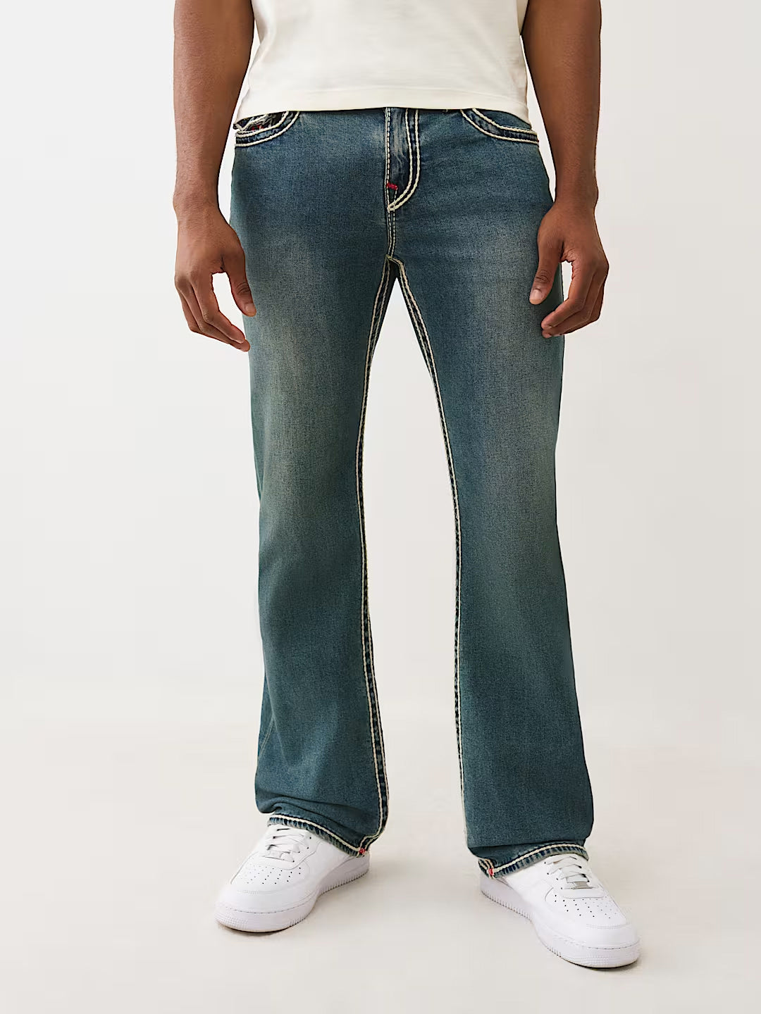 Men blue billy rope stitch jeans